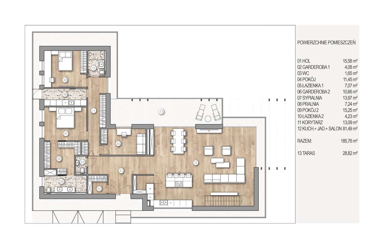 Nowoczesny dom parterowy | Józefów | piwnica | budynek gosp.-7