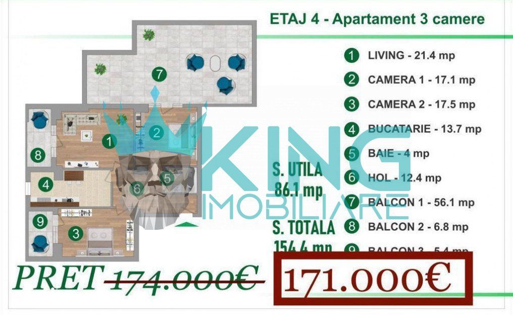 Penthouse 3camere | Colentina | Terasa 56mp | bloc nou | parcare subte