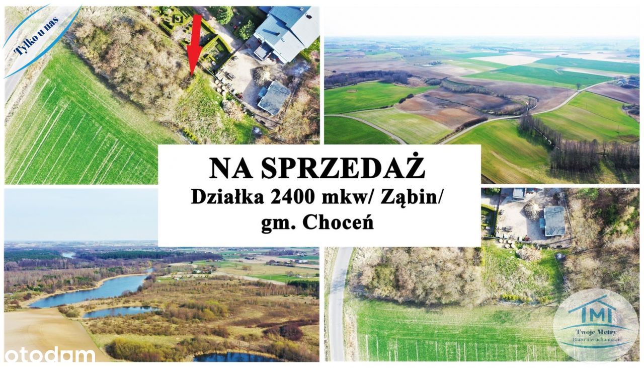Działka 2400 mkw/Ząbin/Gmina Choceń