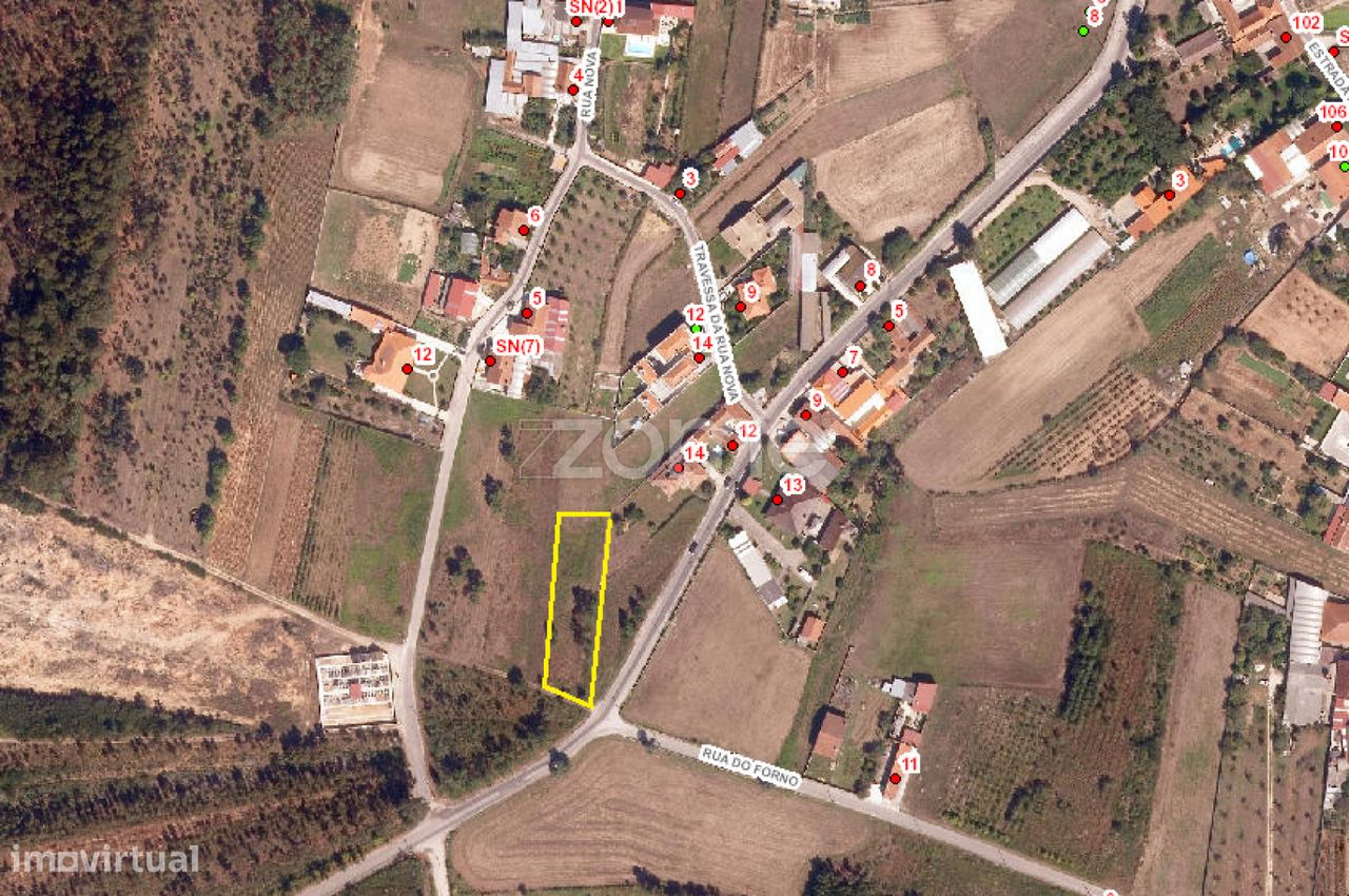 Lote de terreno com 1372m² em Ouca, Vagos