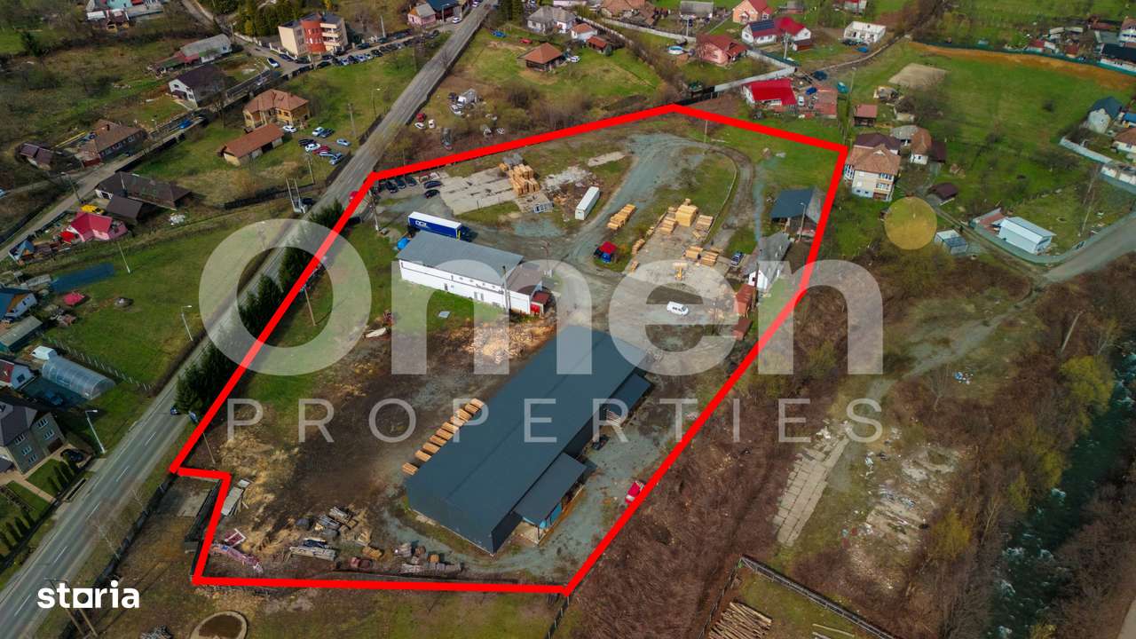 Teren industrial cu hale de prelucrare lemn/cherestea - Imagine principală: 2/3