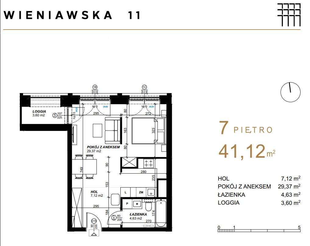 Nowe 2-pokojowe mieszkanie 41m2 na 7 pietrze-6