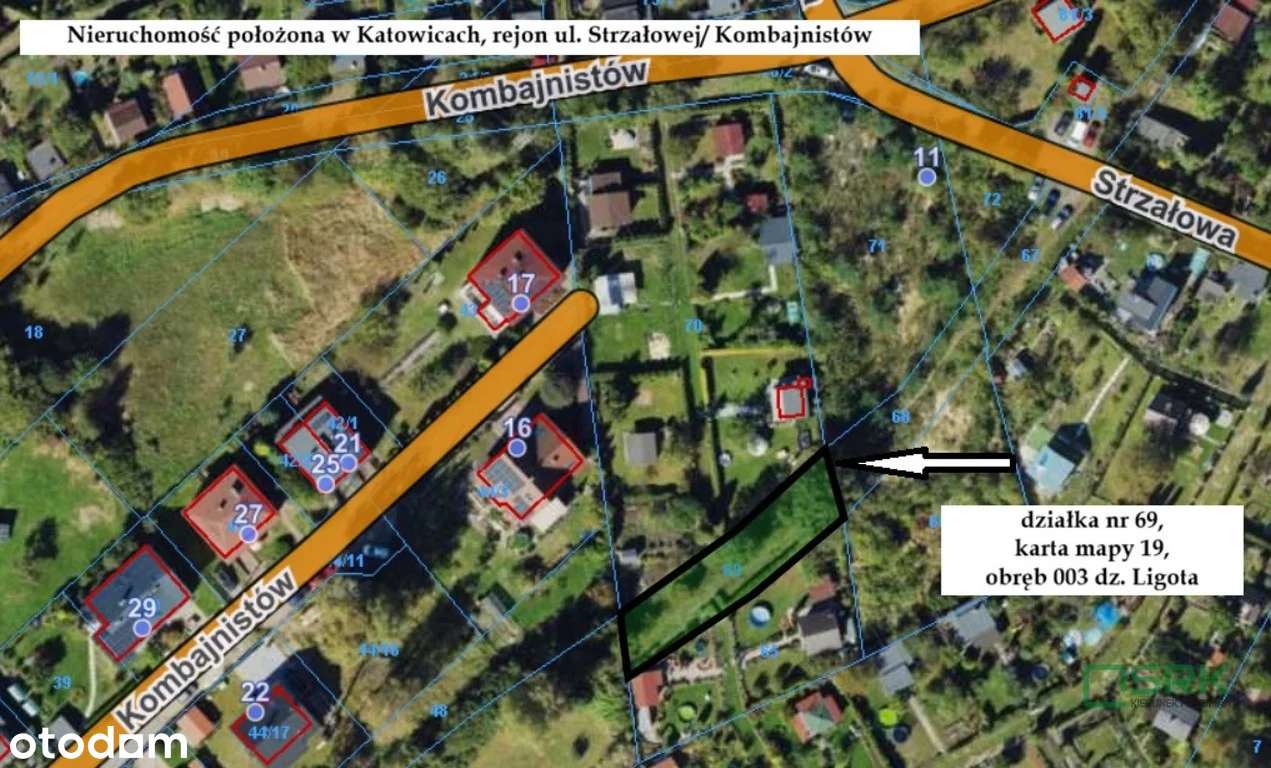 Działka, 386 m², Katowice
