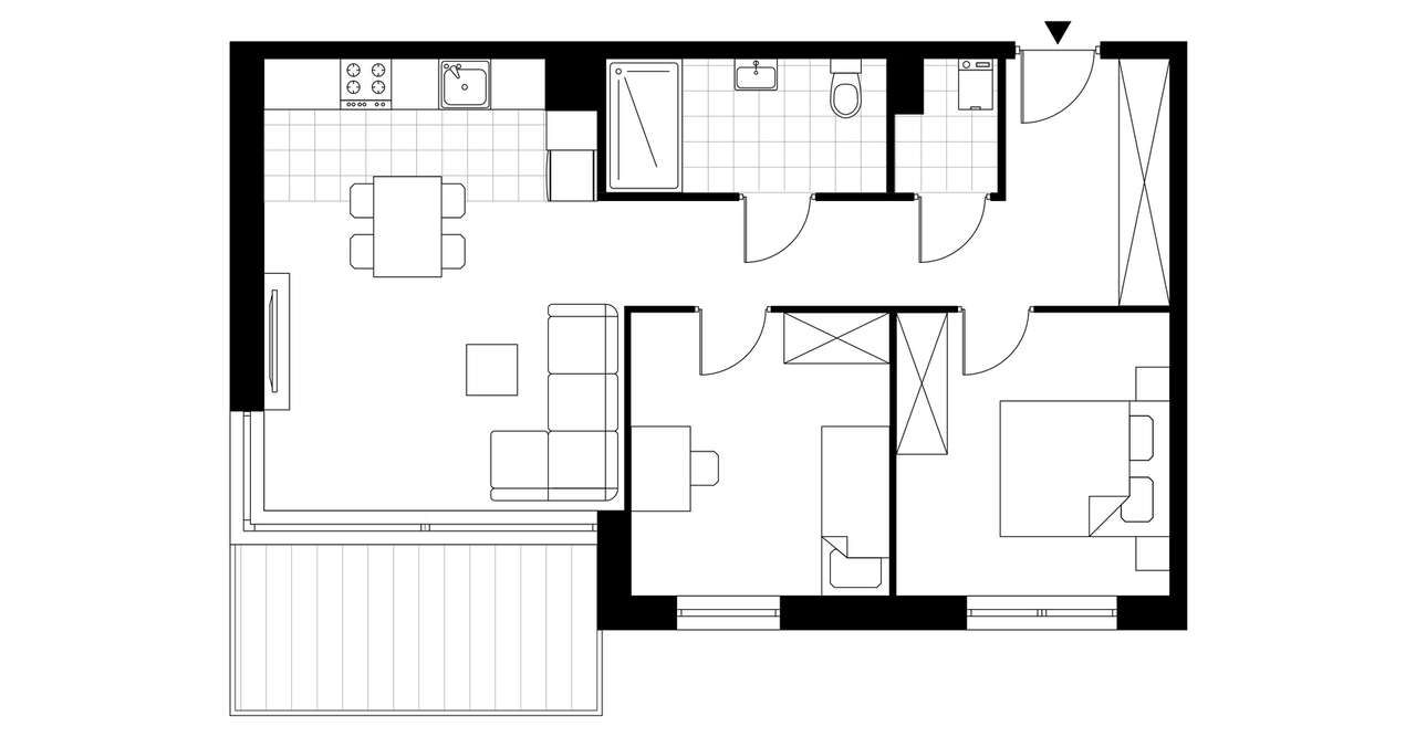 3-pokojowe mieszkanie 60m2 + balkon Bezpośrednio - Pełny obrazek: 4/9