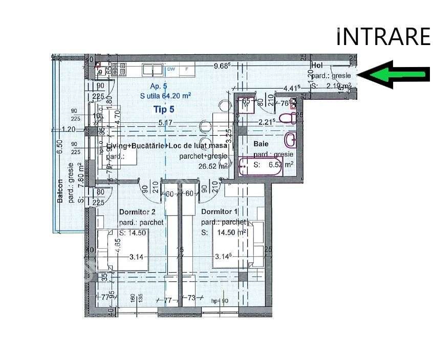 Apartament cu 3 camere si balcon etaj 1 in Selimbar zona Triajului - Imagine principală: 4/12