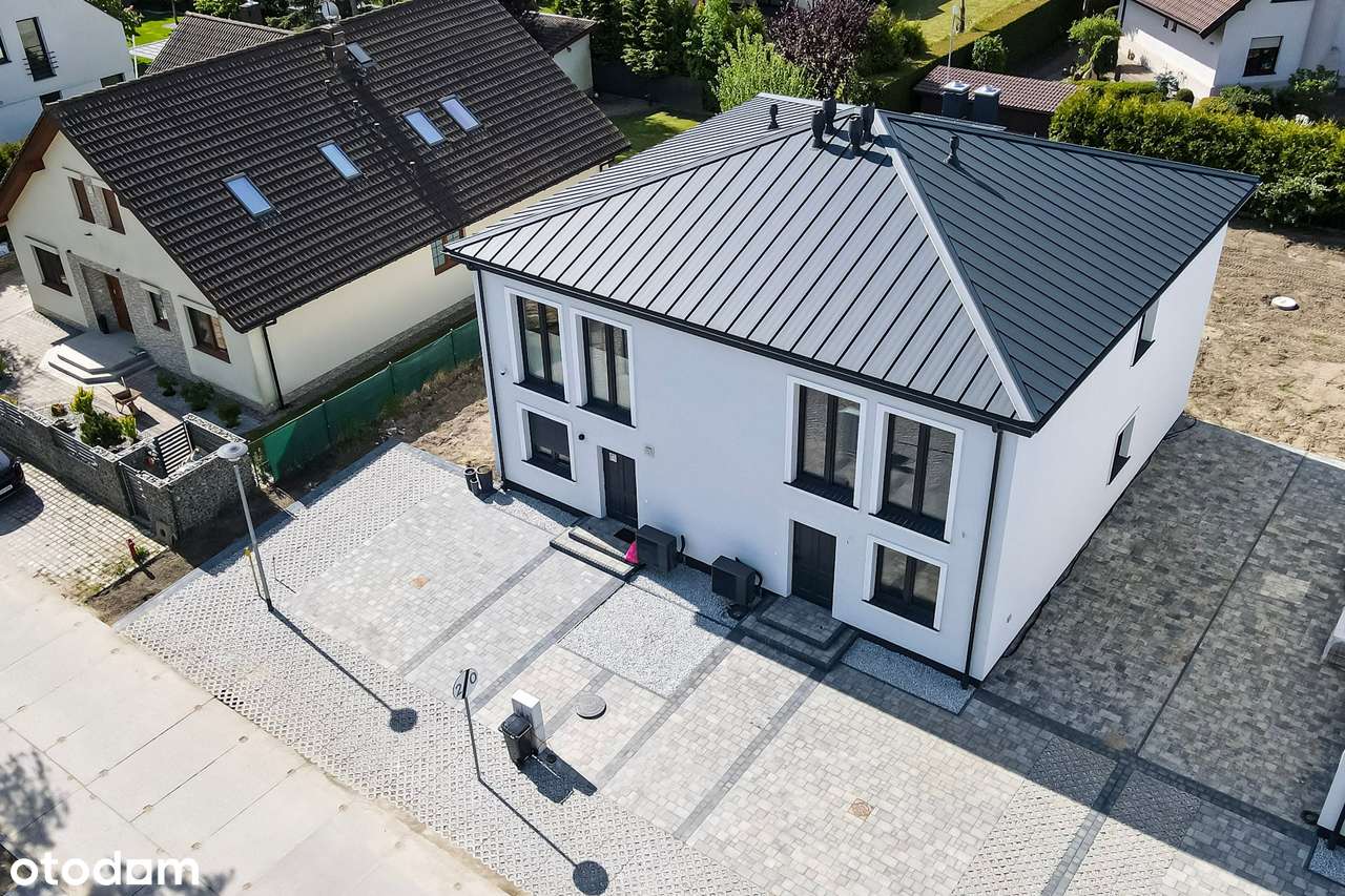 Nowoczesny bliźniak | duży parking i ogród | rekuperacja | kominek-1