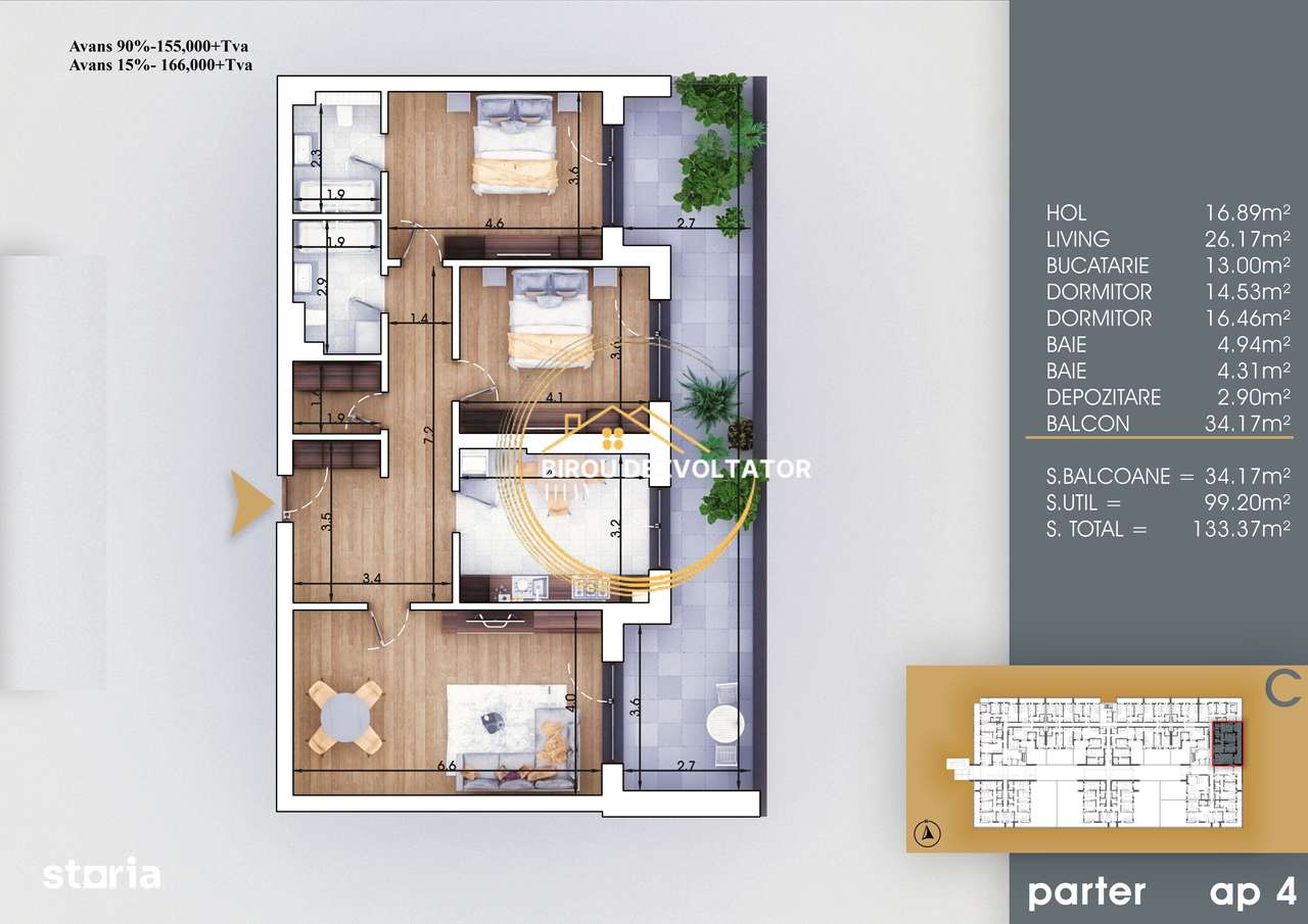 Modern|Ansamblu la 8 minute de metrou Teclu Pallady Ikea Titan-10