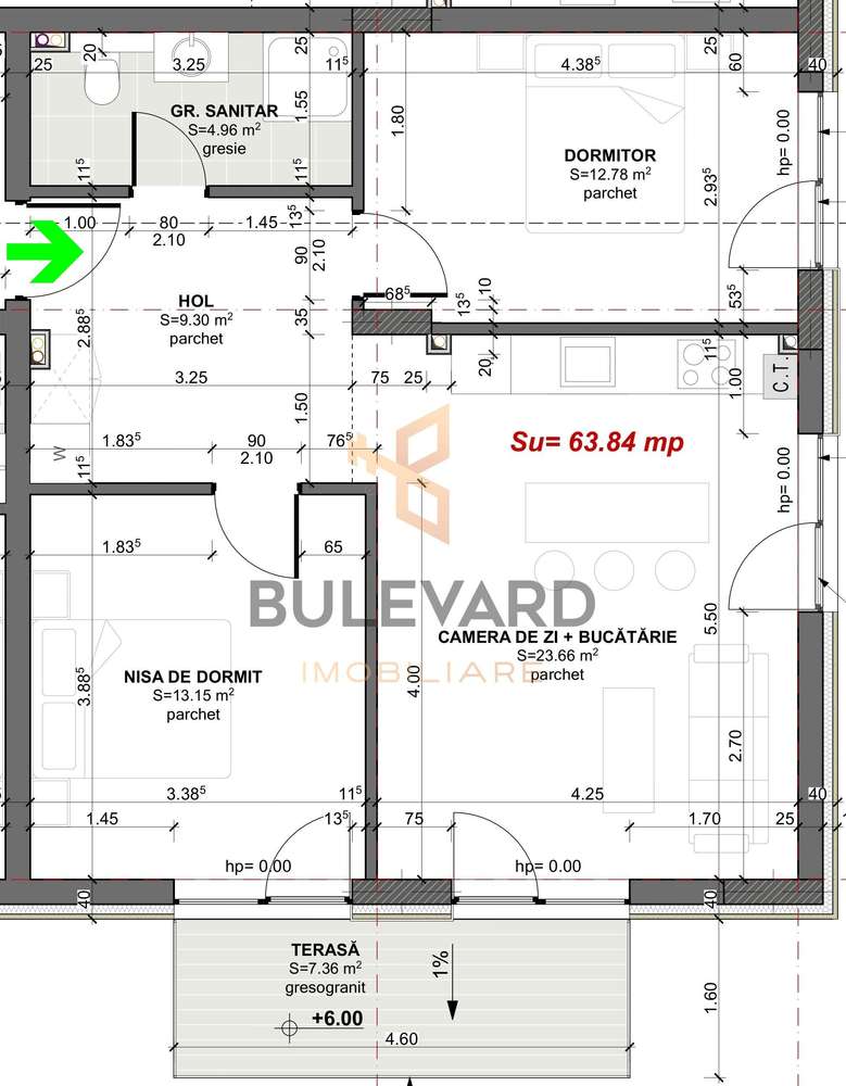 Comision 0. Apartament 3 camere, bloc nou in Apahida! - Imagine principală: 4/12