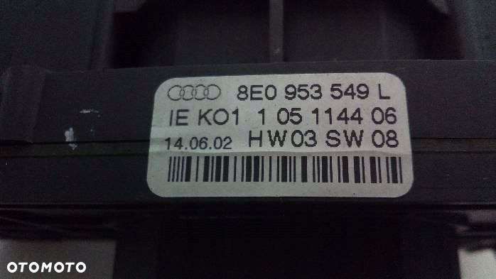 Przełącznik zespolony Audi A4 B6 8E0953549L - 7