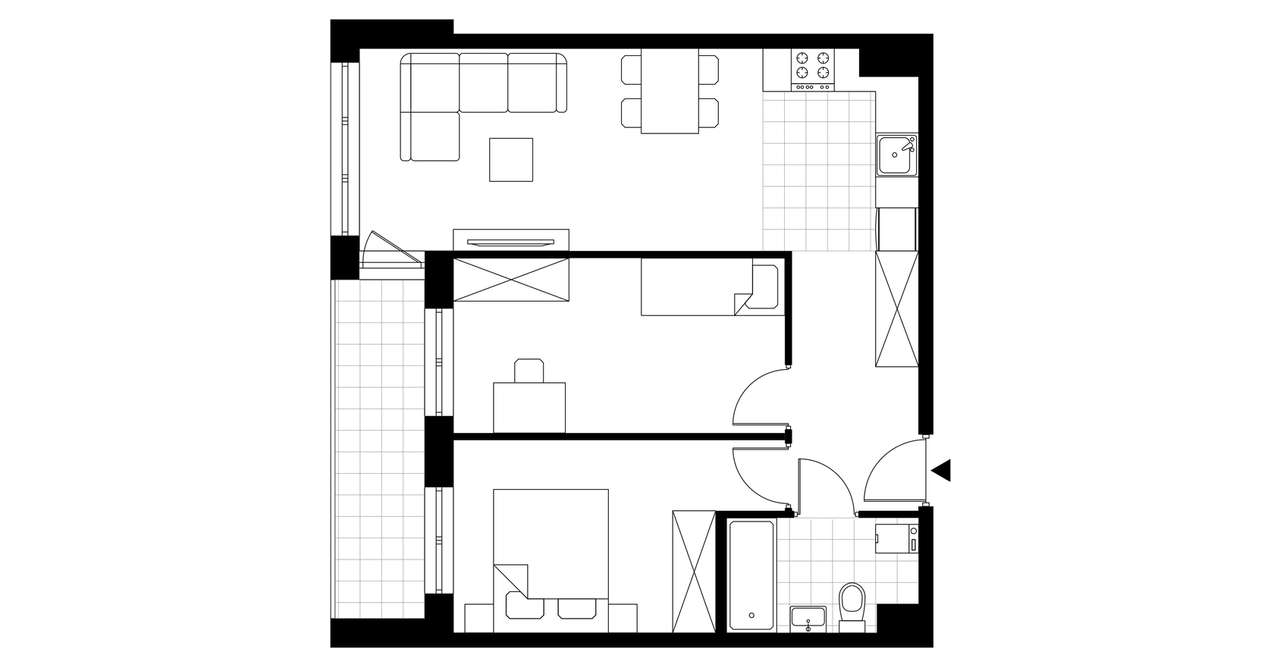 3-pokojowe mieszkanie 54m2 + loggia Bez Prowizji - Pełny obrazek: 3/7