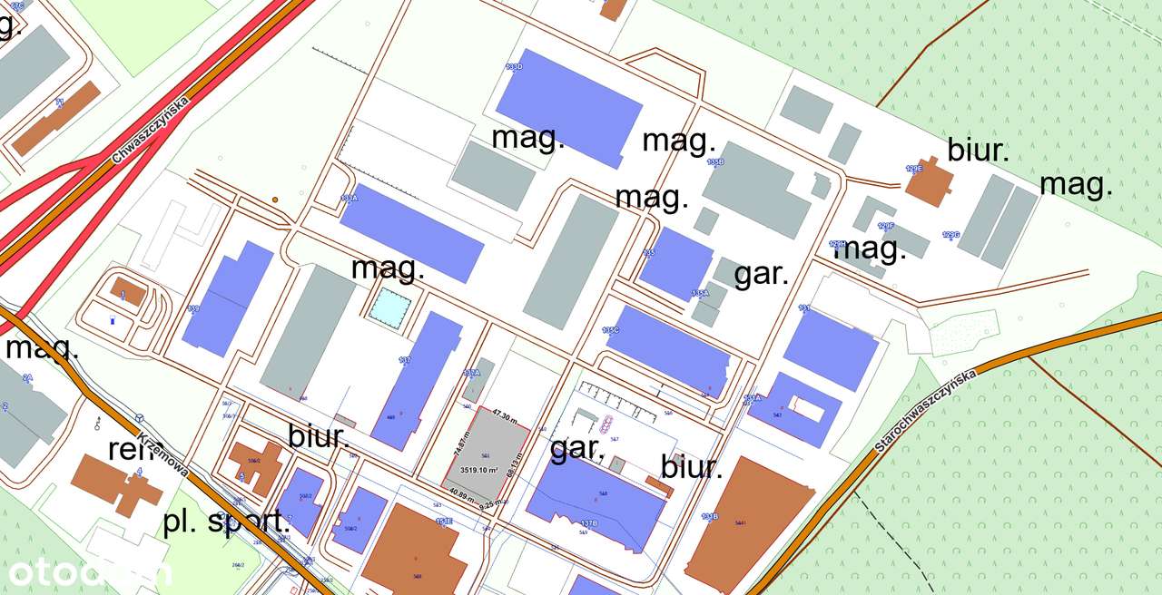 Działka przemysłowa – Gdynia, Wielki Kack (3519 m²)-2