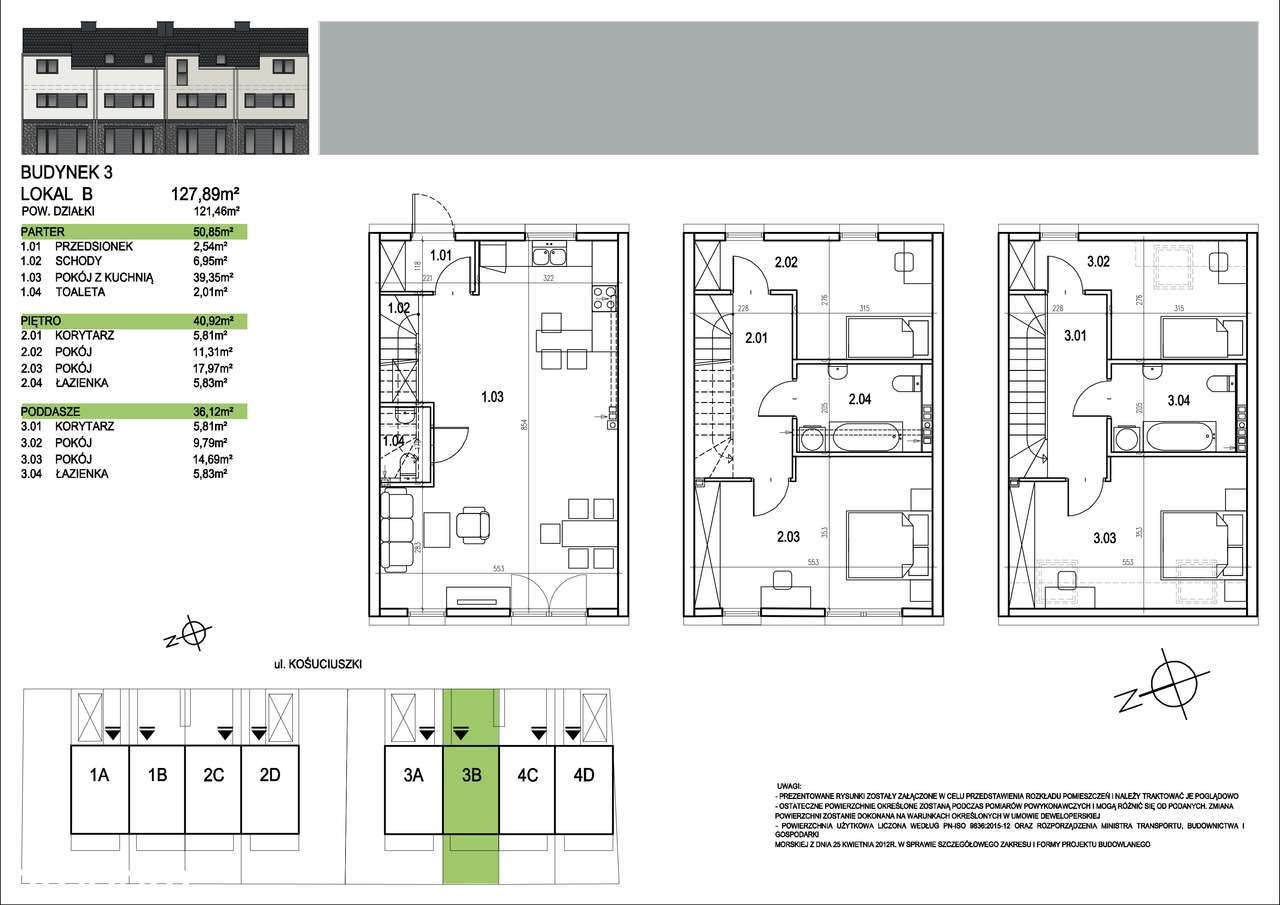Dom szeregowy trzy kondygnacje w Iwinach - Pełny obrazek: 2/8