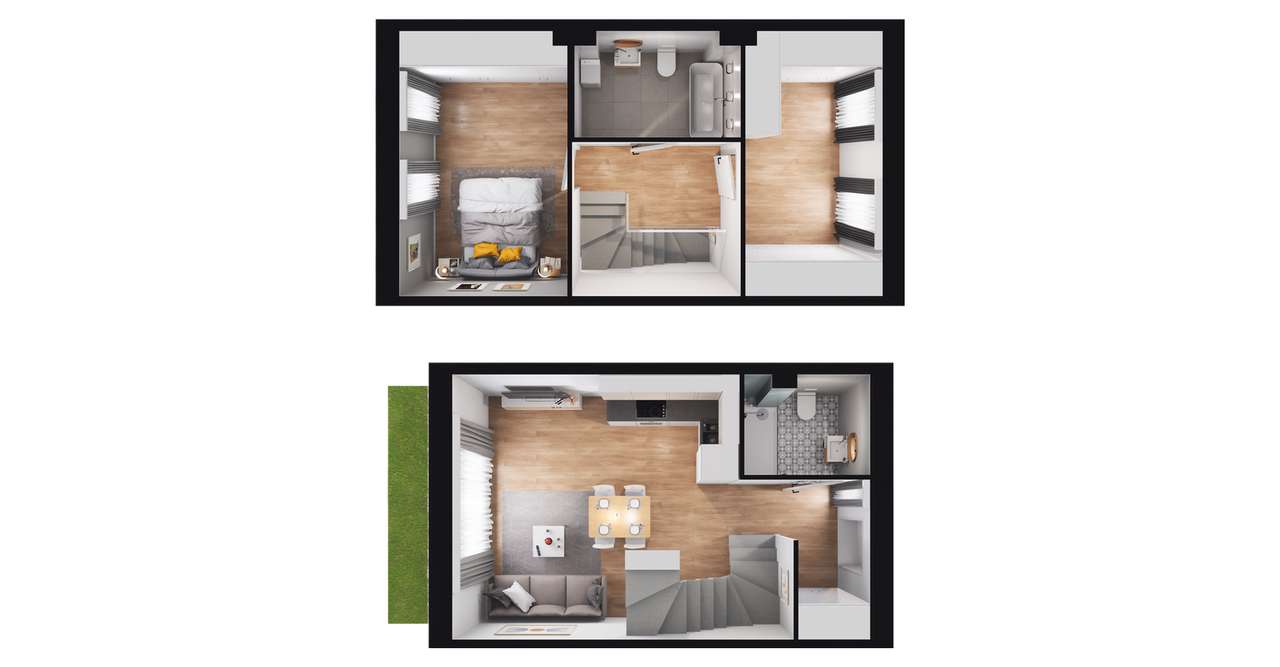 3-pokojowy dom 64m2 + ogródek Bez Prowizji - Pełny obrazek: 2/7