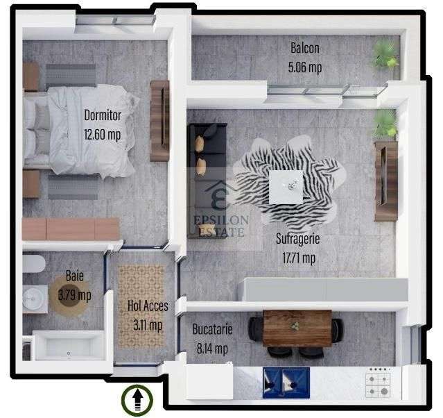 Ap. 2 cam. martie 2026 zona Militari Residence - Imagine principală: 2/4
