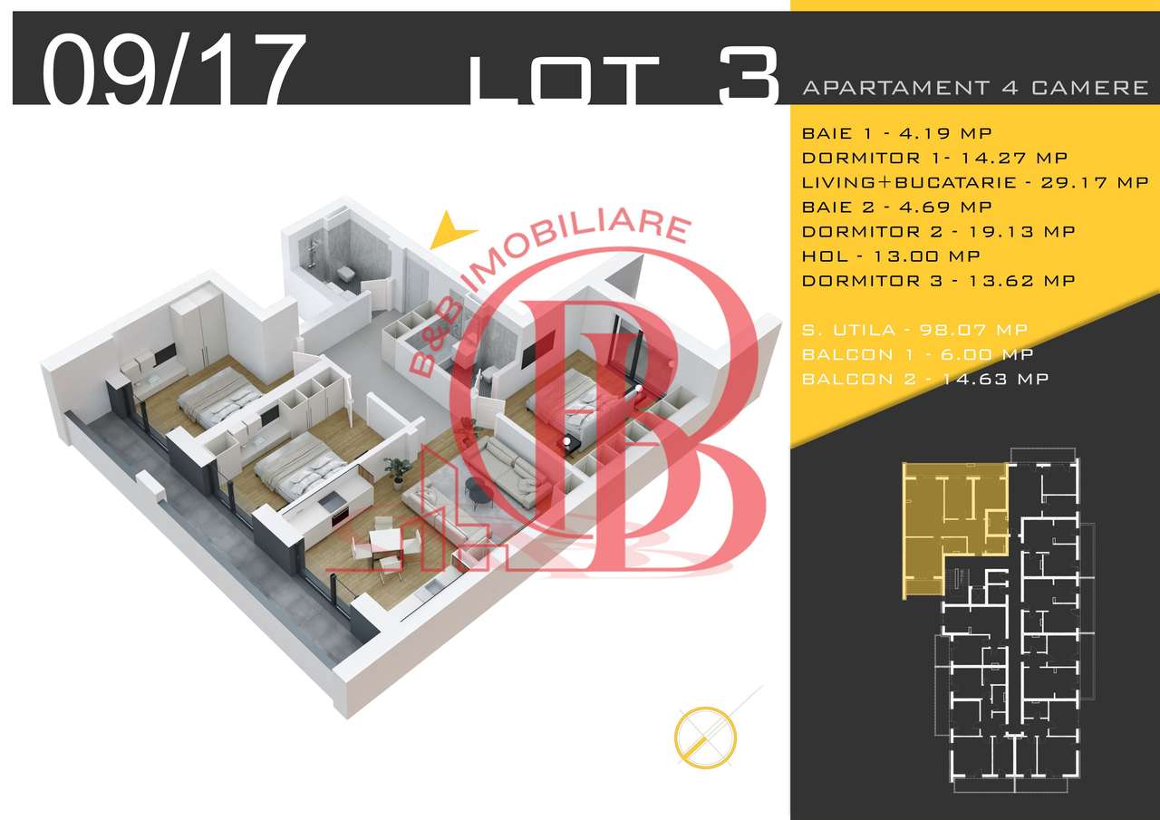 4 camere Titan Pallady Metrou Nicolae Teclu