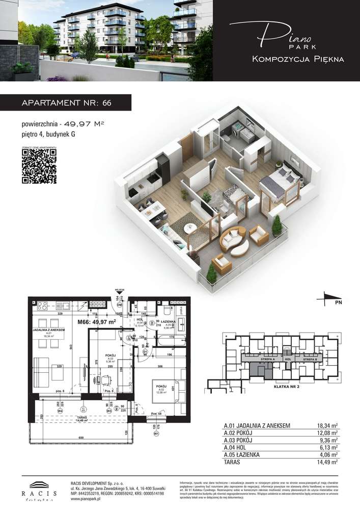 Piano Park etap G | mieszkanie G66 - Pełny obrazek: 2/7