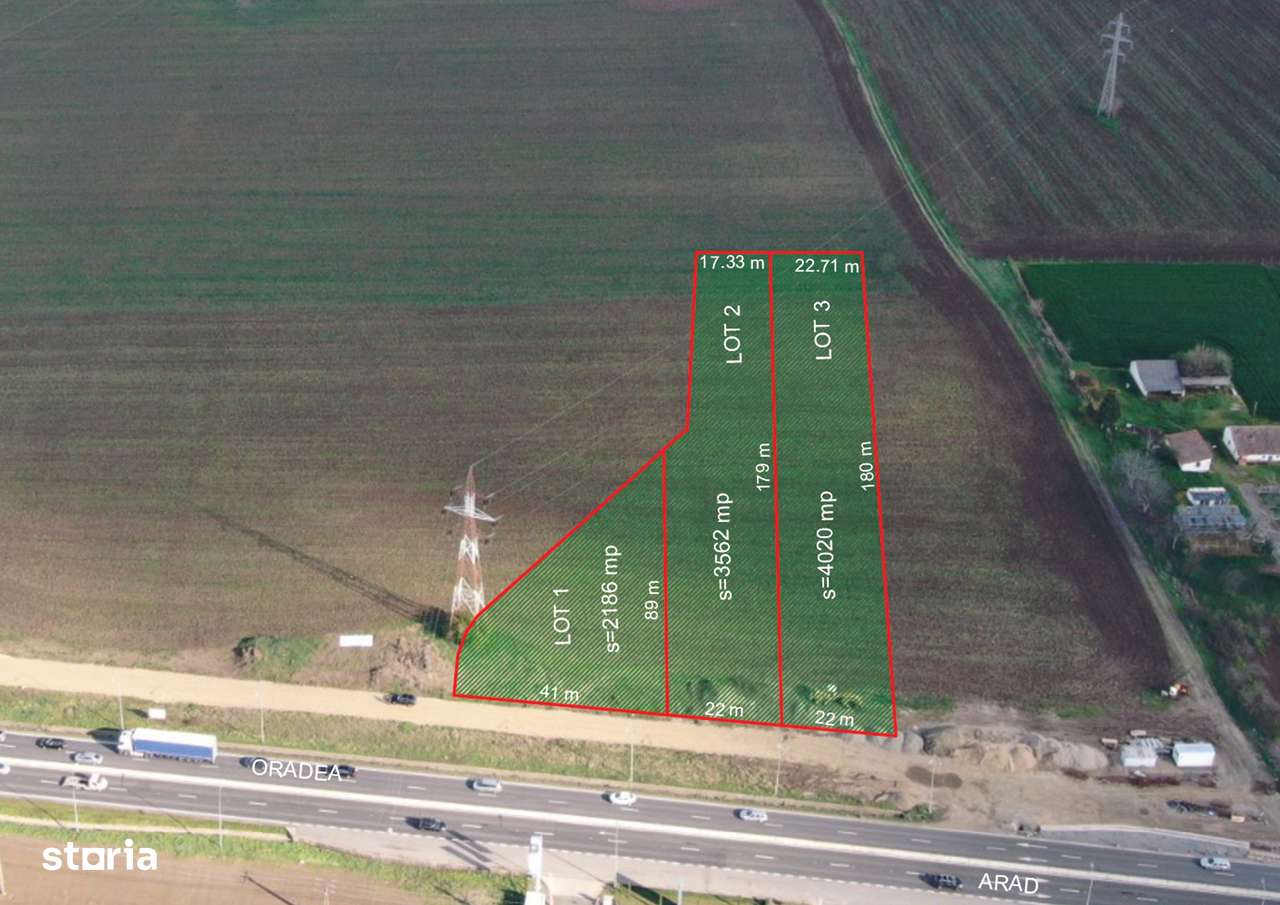 Teren  parcelabil cu PUZ aprobat, Sos. Arad-Oradea, Calea Zimandului - Imagine principală: 1/14