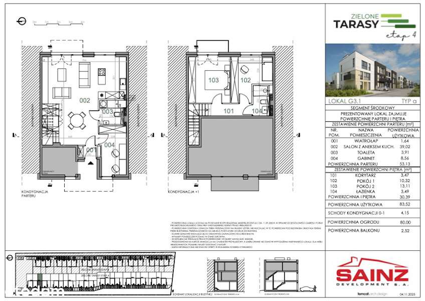 M4 83,52 m2 z ogrodem 80m2 i m. post., od dewelopera-8