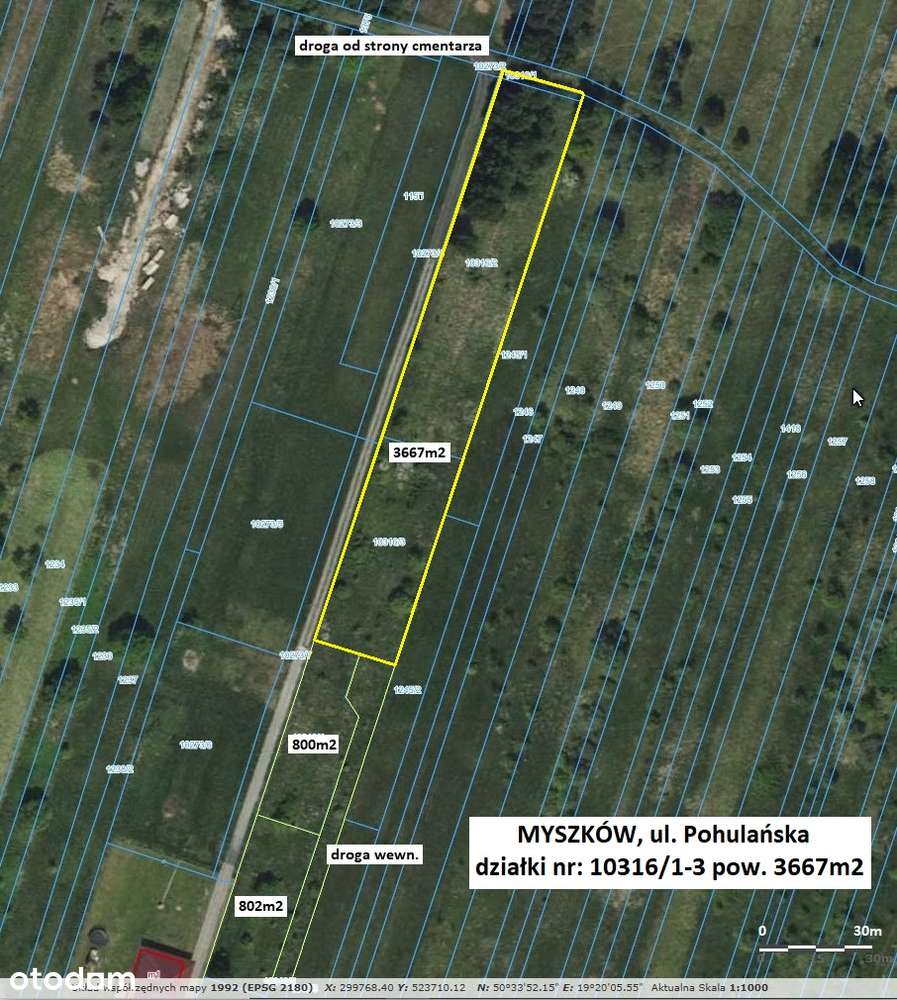 Sale - 10% Myszków działka rolno-budowlana  3667m2 tylko 174.900zł-4