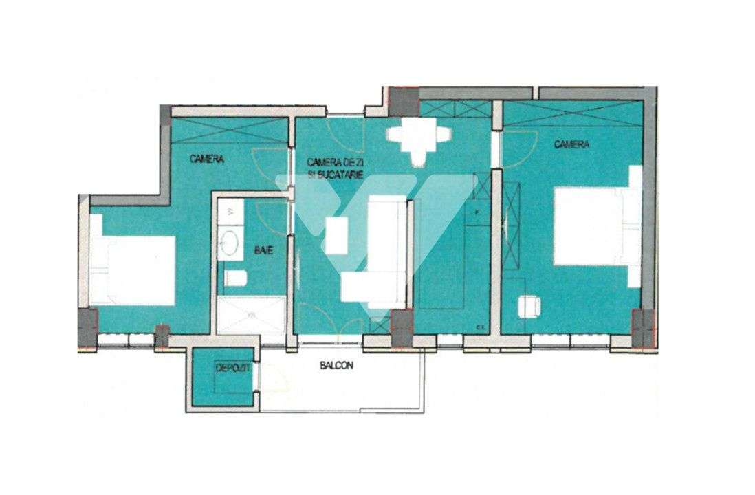 Apartament LA CHEIE 3 camere 60 mp balcon etaj 2 lift - Doamna Stanca - Imagine principală: 3/9