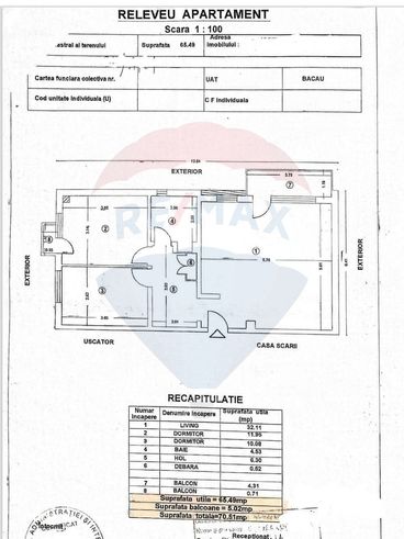 Apartament cu 3 camere de vânzare în zona Stefan cel Mare-9