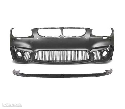 PARA-CHOQUES FRONTAL PARA BMW E92 E93 06-10 LOOK M4 PDC SRA GRELHAS NEVOEIRO + SPOILER LIP - 2