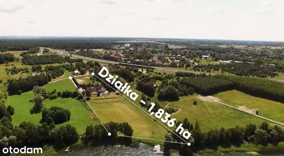 1.8 ha działka nad wodą + dom 440 m2 + linia brzeg. 77 m + leg. pomost - Pełny obrazek: 3/6