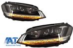 Faruri 3D LED compatibil cu VW Golf VII (2012-2017) R-Line LED Semnalizare Dinamica - 4