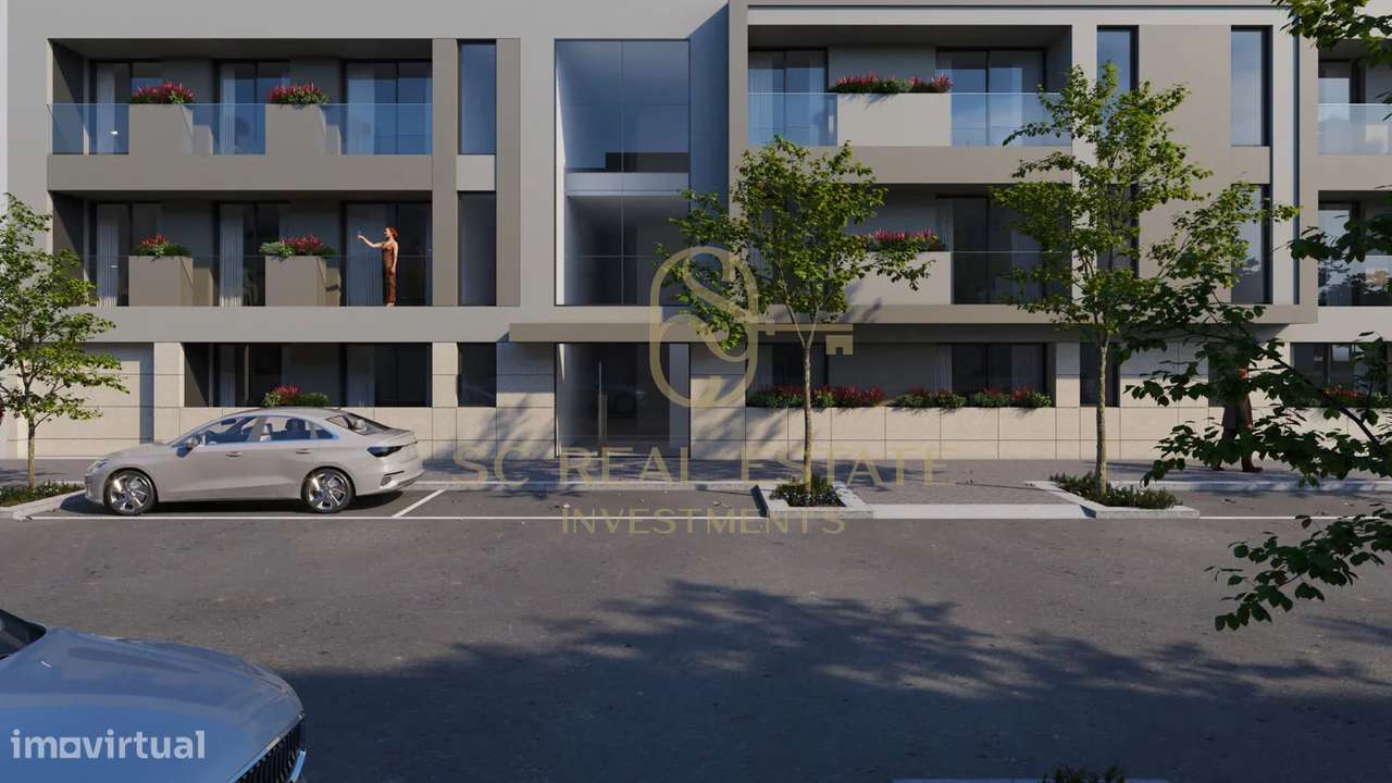 T2+1 Novo, com terraço, dois Lugares de Garagem - Maia-13