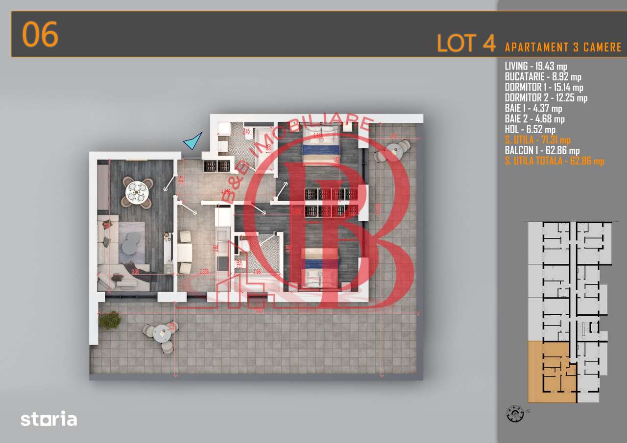 Apartament 3 camere Titan Th. Pallady-Sector 3-Metrou Teclu