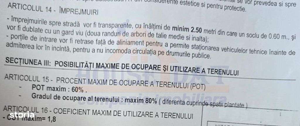 Vanzare teren intravilan, iesire Autostrada-5