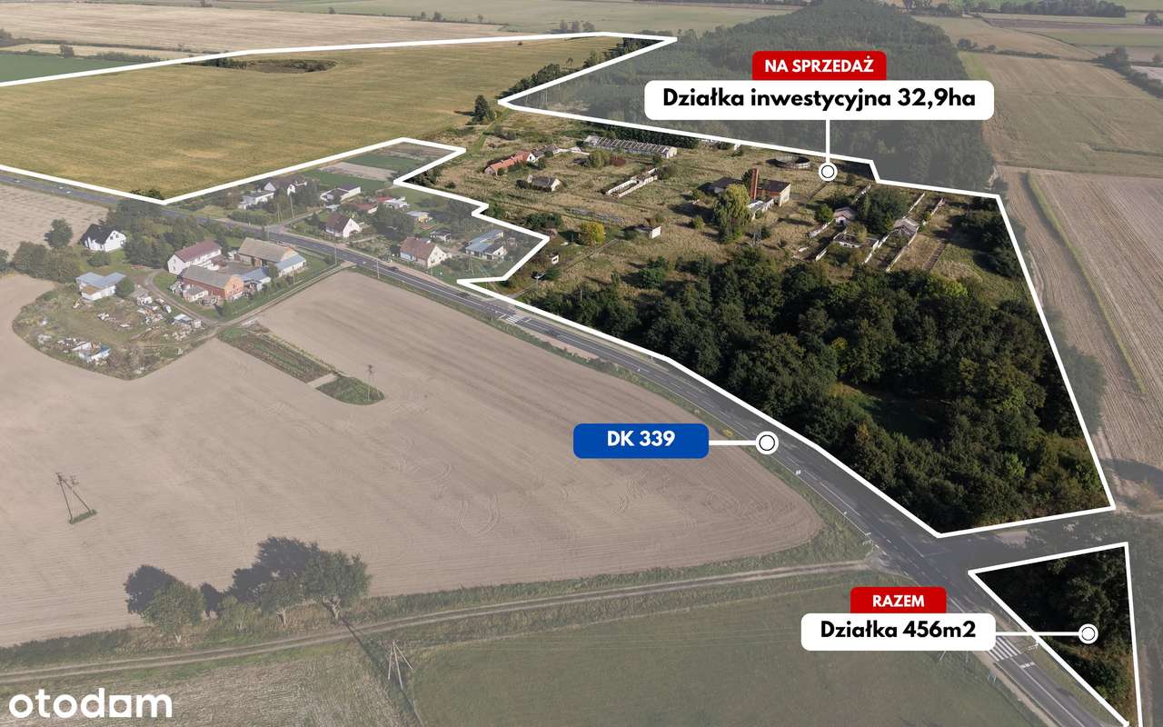 Duży teren przemysłowy 33 ha przy S5, Żmigród, Wrocław.-0