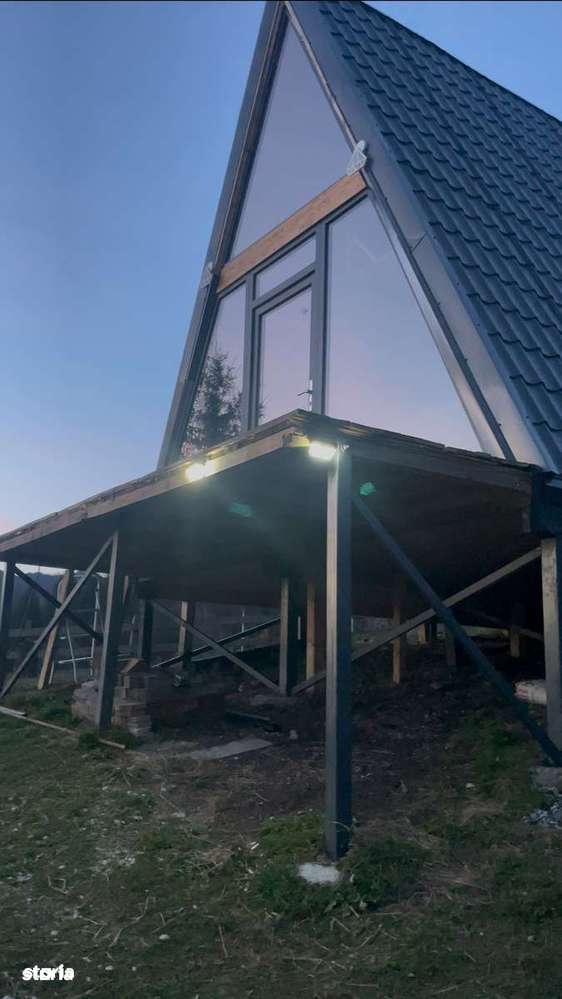 Cabana A frame Piatra Craiului/Toate utilit / 400/800m2 teren intravil - Imagine principală: 3/8