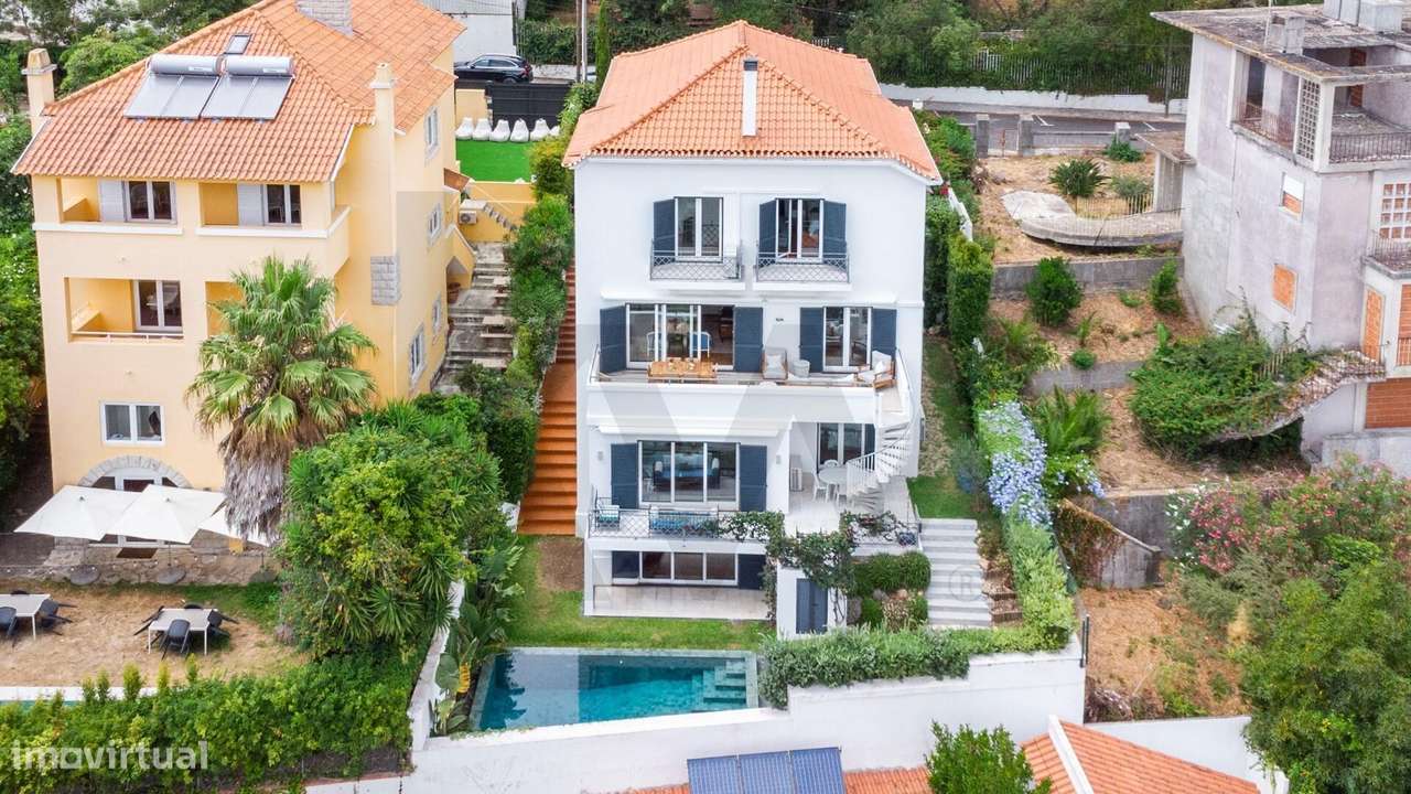 Moradia com jardim e piscina no Estoril - áreas amplas e excelente lum - Grande imagem: 5/60