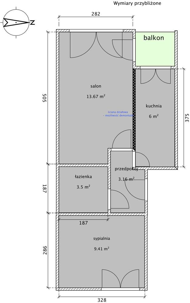 Na sprzedaż bezpośrednio: 2 pokoje, drugie piętro, oddzielna kuchnia - Pełny obrazek: 3/11