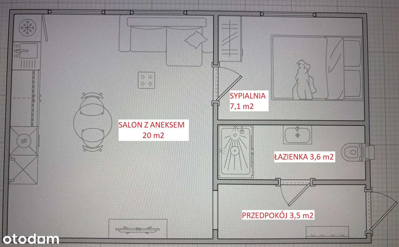 Świeżo po remoncie. 34 m2, 2 pokoje. 1-piętro. Szwederowo.-5