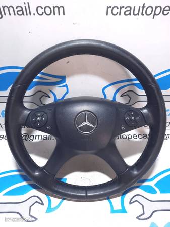 VOLANTE GUIADOR COMPLETO MERCEDES BENZ CLASS C W204 PELE AIRBAG COMANDOS MULTIFUNÇÕES CONTROLO - 5