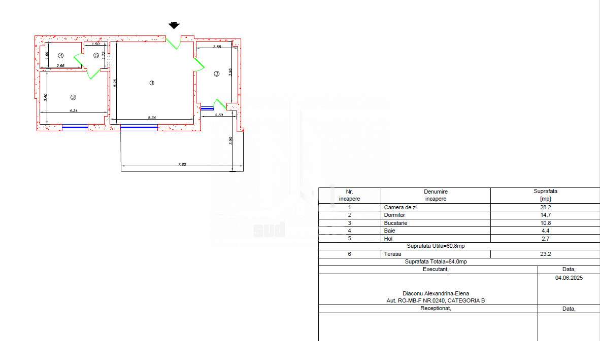 Apartament 2 camere cu curte de 85 mp in complexul Green Garden. - Imagine principală: 2/15