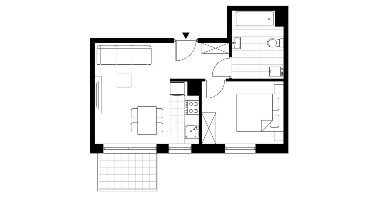 Moderato I​I​I | mieszkanie 2-pok. | B17 - Pełny obrazek: 4/9