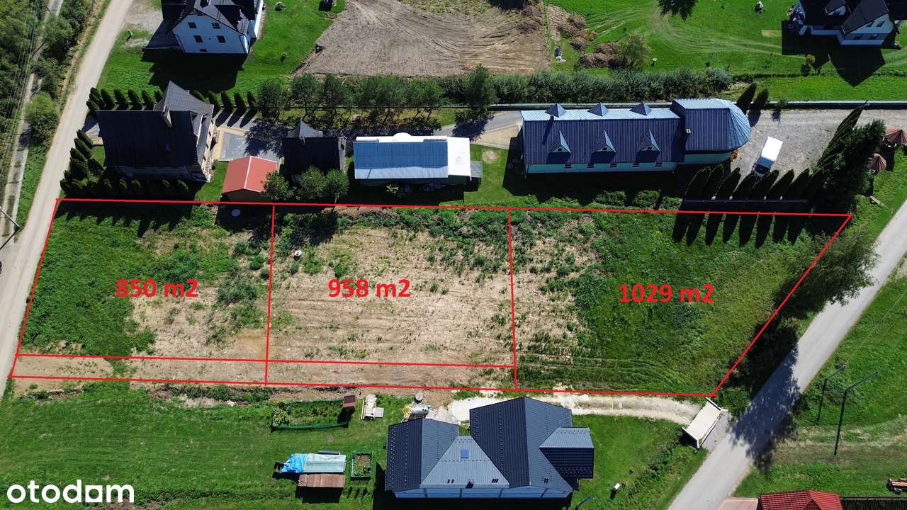 Trzy działki budowlane 850, 948, 1029 m2 -natura, góry blisko jezioro.-9
