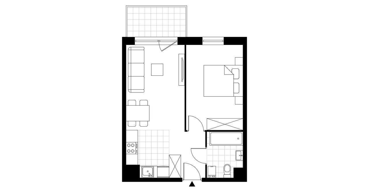 2-pokojowe mieszkanie 38m2 + balkon Bez Prowizji - Pełny obrazek: 3/8