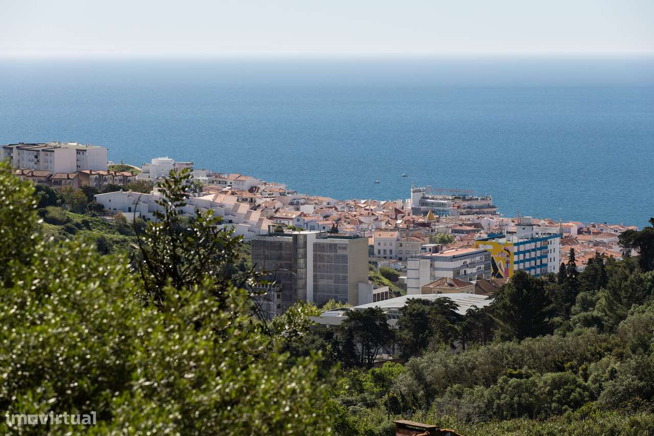 Apartamento T2 logradouro piscina vista mar e vila Sesimbra-45