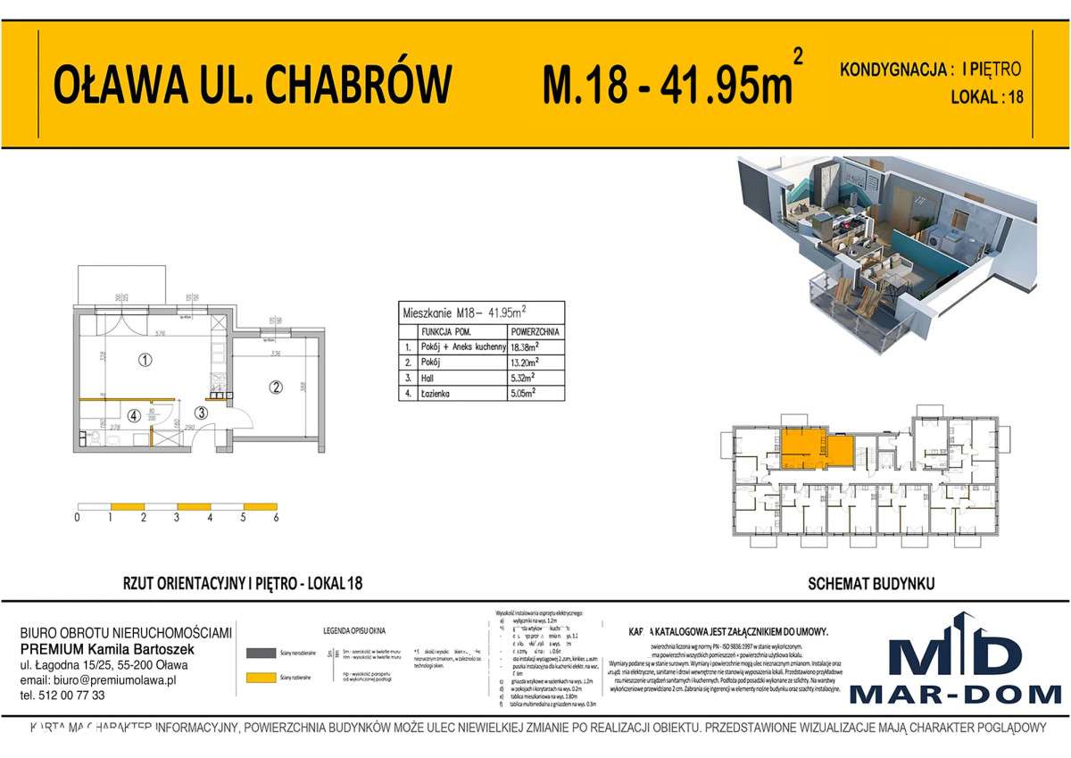 Mieszkanie 2 pokoje ul. Chabrów Oława-1