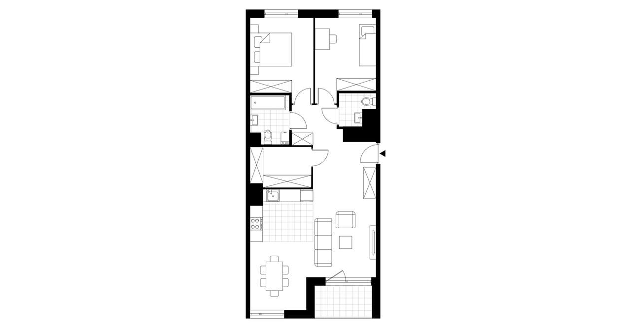 3-pokojowe mieszkanie 76m2 + loggia Bez Prowizji - Pełny obrazek: 3/8
