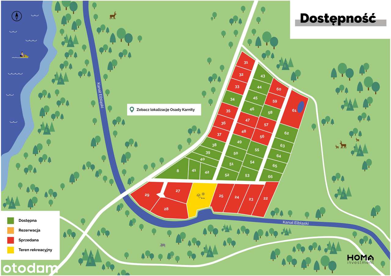 Działka + teren rekreacyjny nad Kanałem Elbląskim!-4