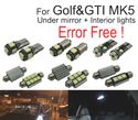 KIT COMPLETO 16 LAMPADAS LED INTERIOR PARA VOLKSWAGEN VW GTI MKV GOLF 5 MK5 GOLF5 06-09 - 1