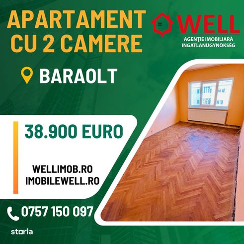 De vânzare apartament cu 2 camere în Baraolt