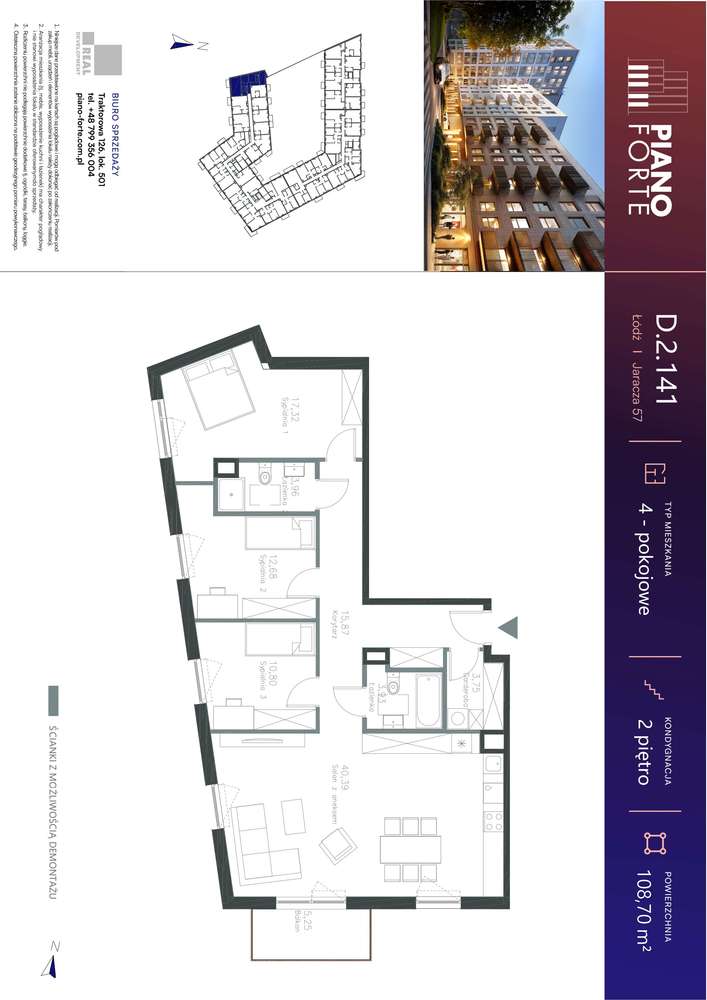 4-pokojowe mieszkanie 108m2 + balkon Bez Prowizji - Pełny obrazek: 2/7