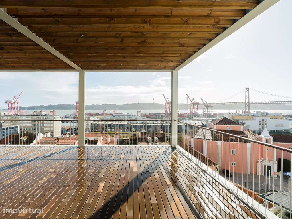 Apartamento T3 Estrela, Lisboa, com terraço e vista rio-2