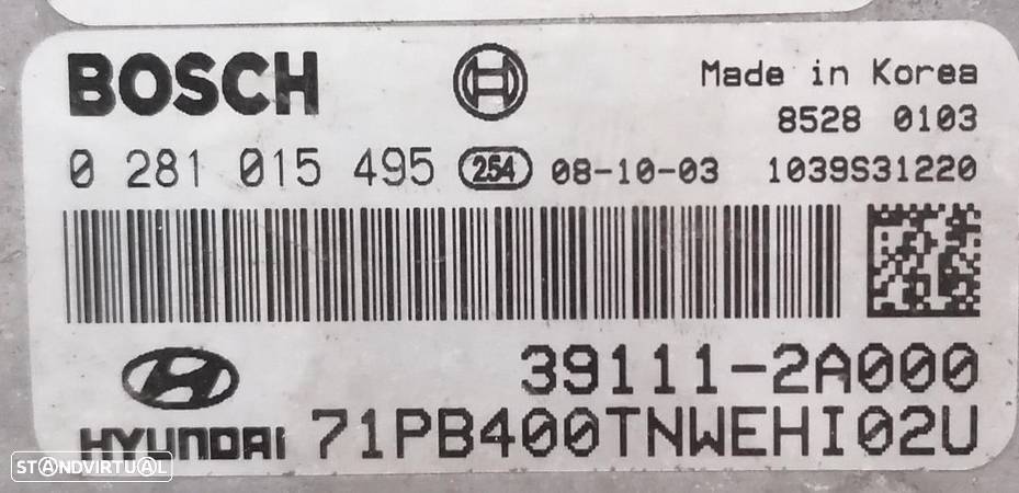 Centralina Hyundai 1.6 / 1.4 CRDI  referência 0281015495, 39111-2A000. - 2